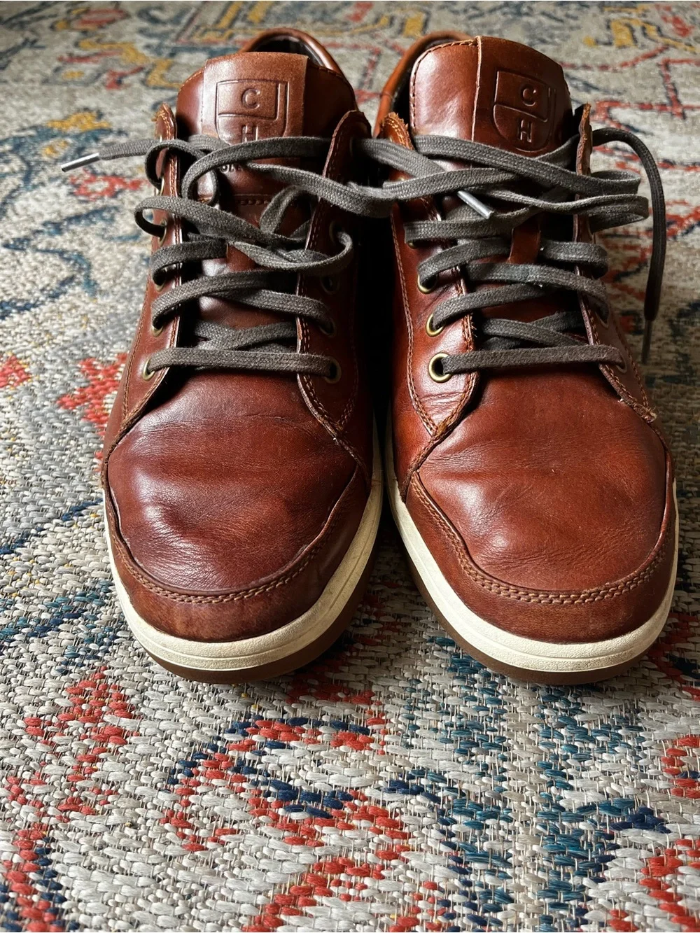 Cole Haan Men's Brown Leather Sneakers Size 10.5 Grand.øs